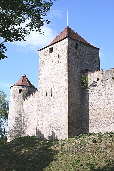 Veveří - borgtårne ​​på vestsiden