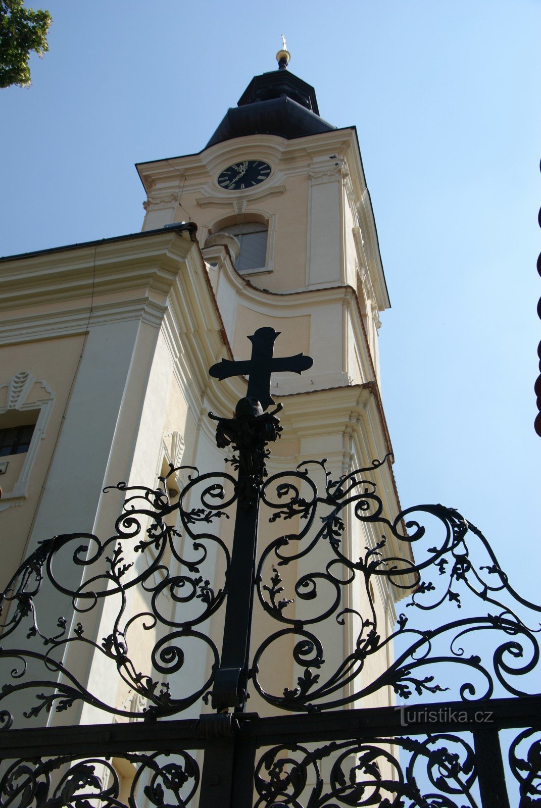 tower and cemetery gate