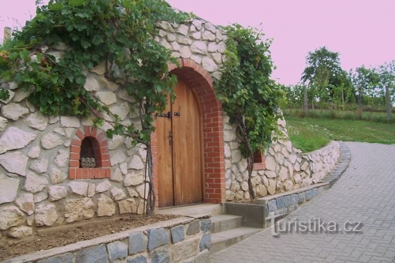 The wine cellar behind the Diana guesthouse