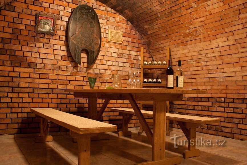 The wine cellar behind the Diana guesthouse
