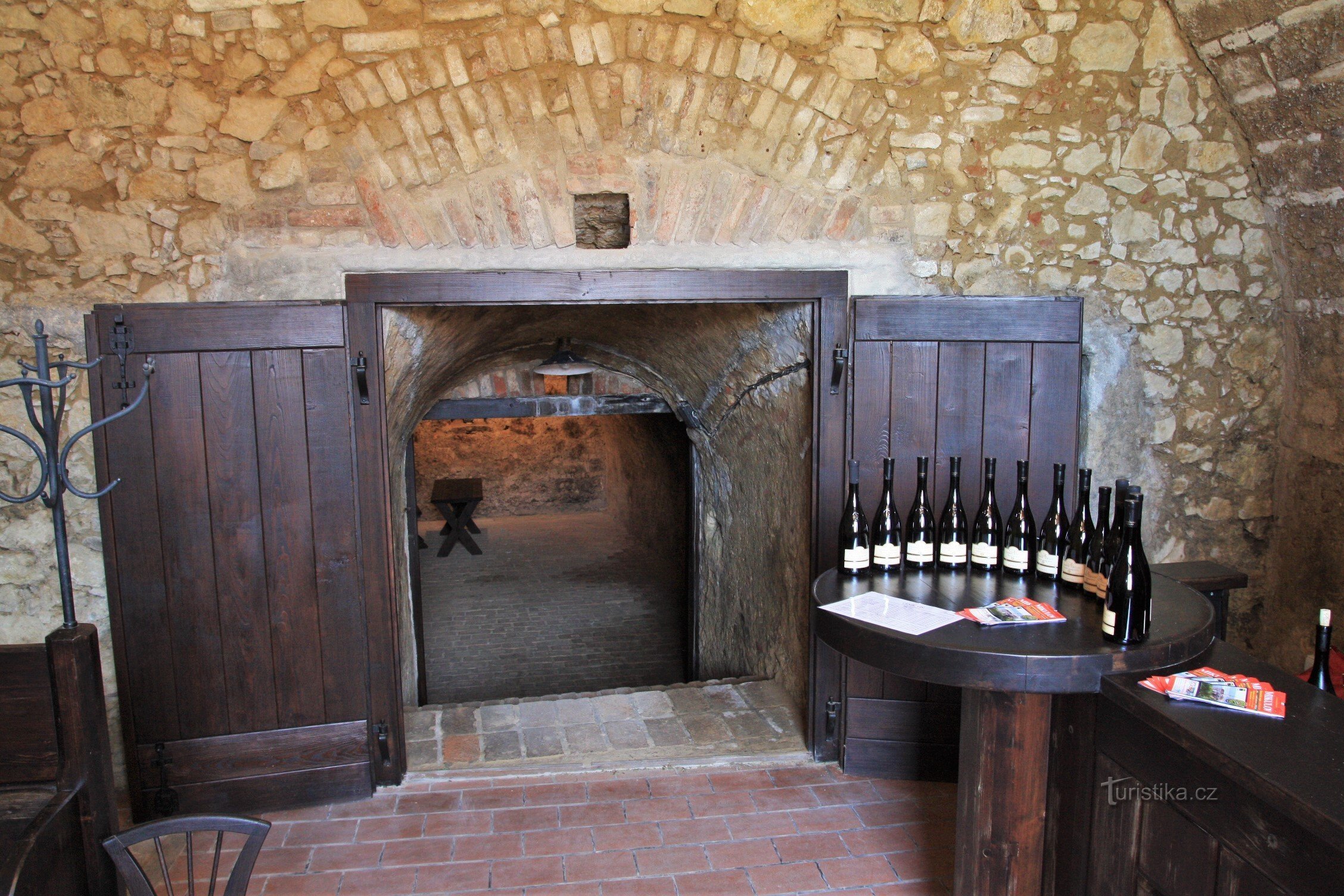 Wine cellar in the basement of the building