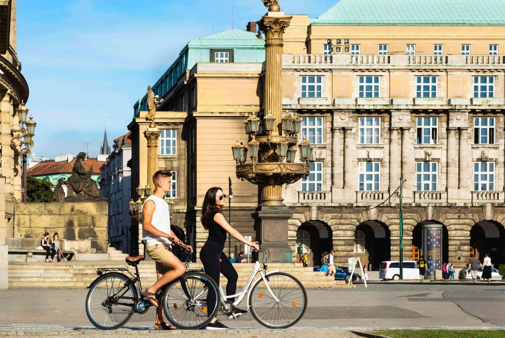 Biciclette d'epoca e tour della città