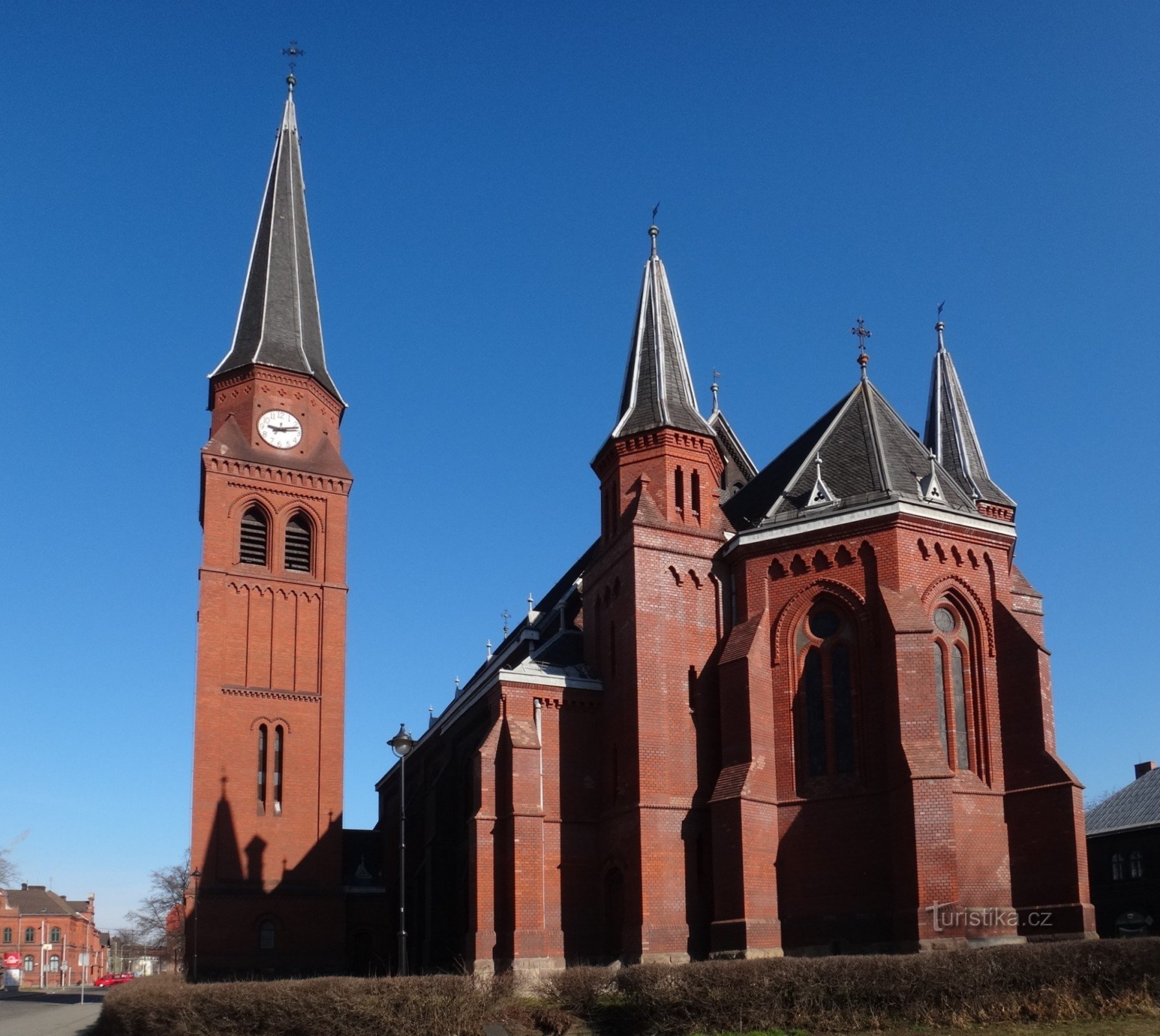 Vítkovice-Kirche St. Pavla-Ansicht von hinten