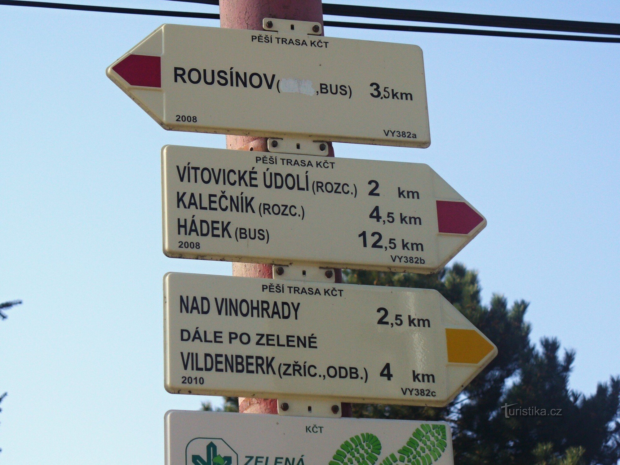 Vitovice - panneau indicateur