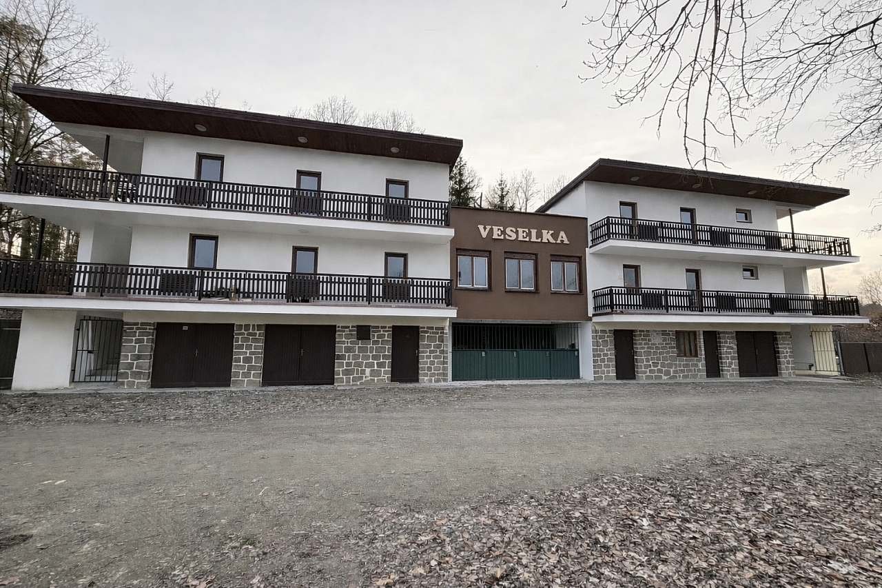 Vizualizace nového vzhledu Apartmánů Veselka