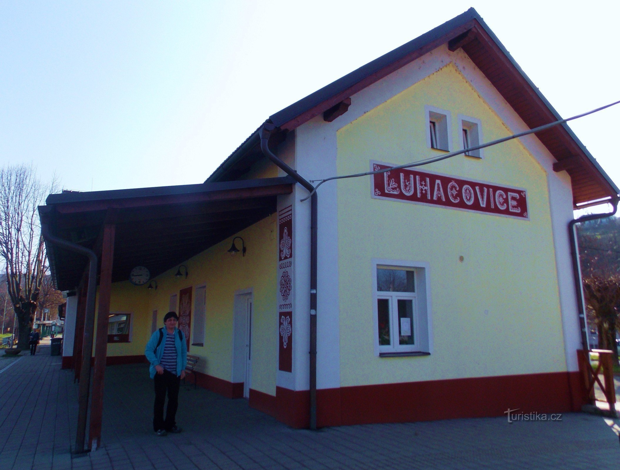 A estação de trem em Luhačovice