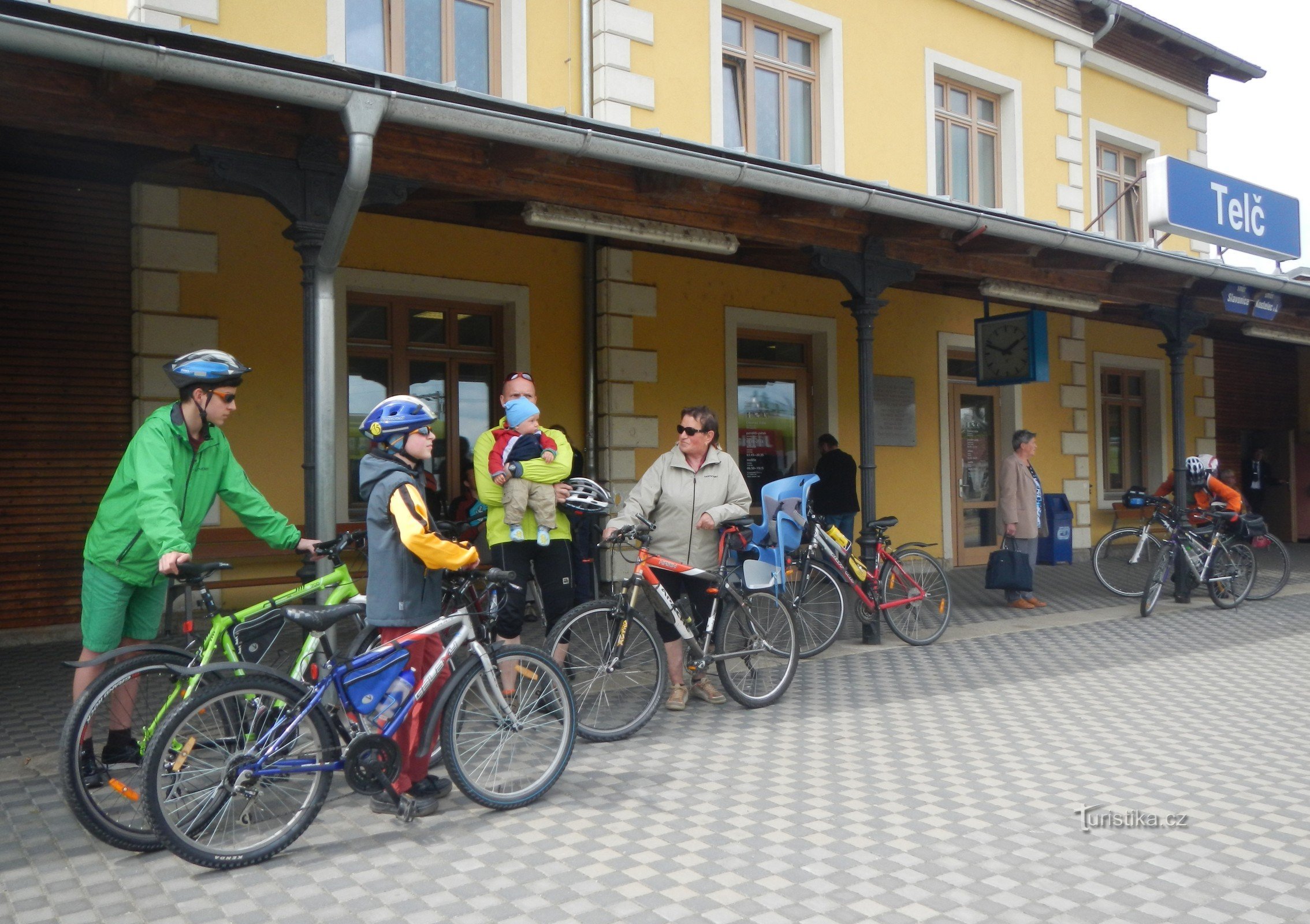 A estação de trem em Telč