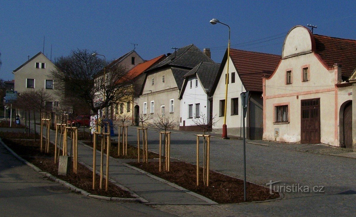 Vlašim - Palackého náměstí - Mały rynek