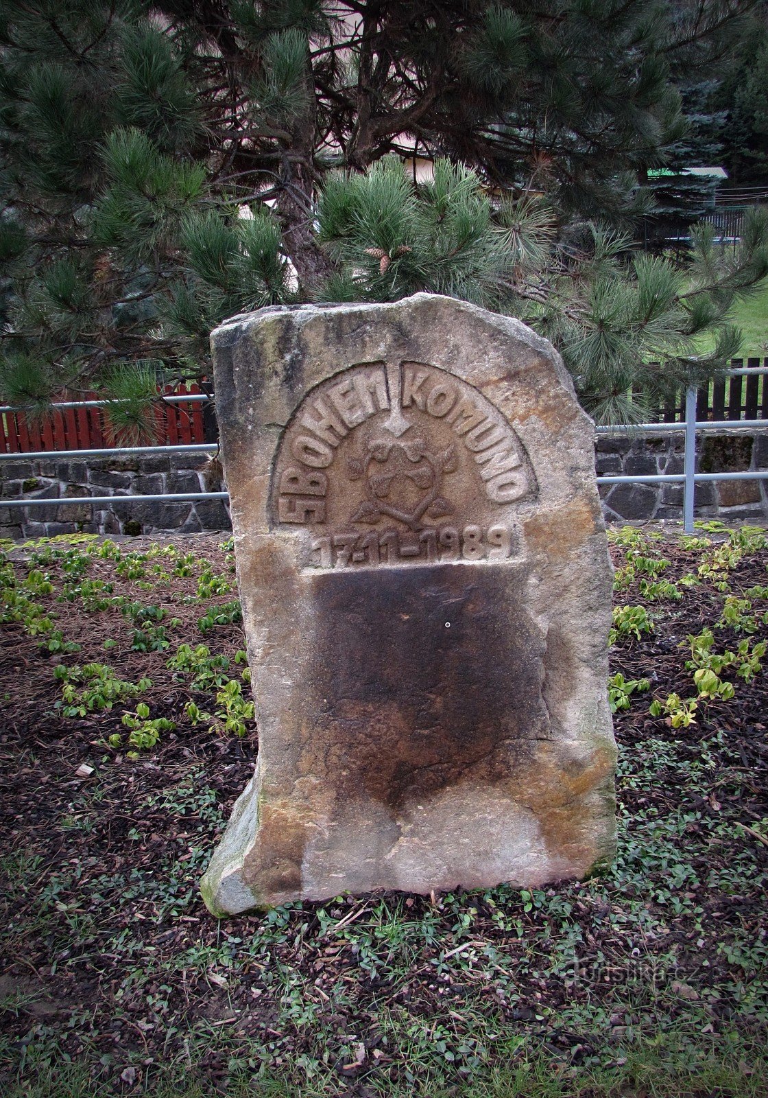 Vlčková - Monument to the former regime