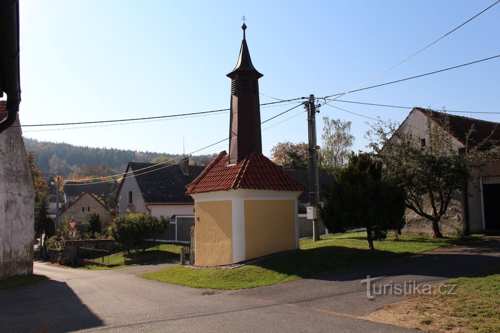 Vlkonice, face arrière de la chapelle