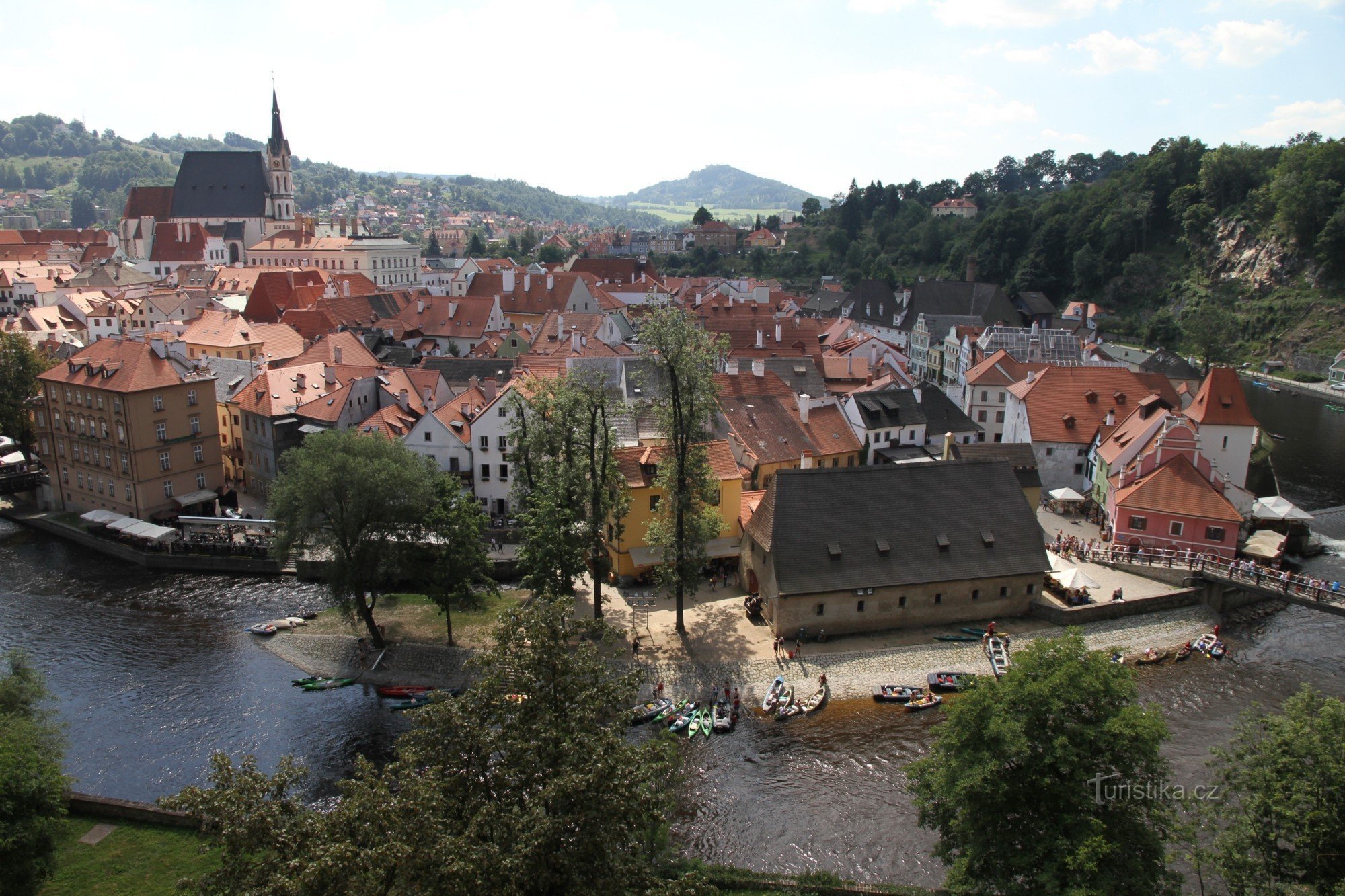 Wełtawa w Czeskiej Krumlov