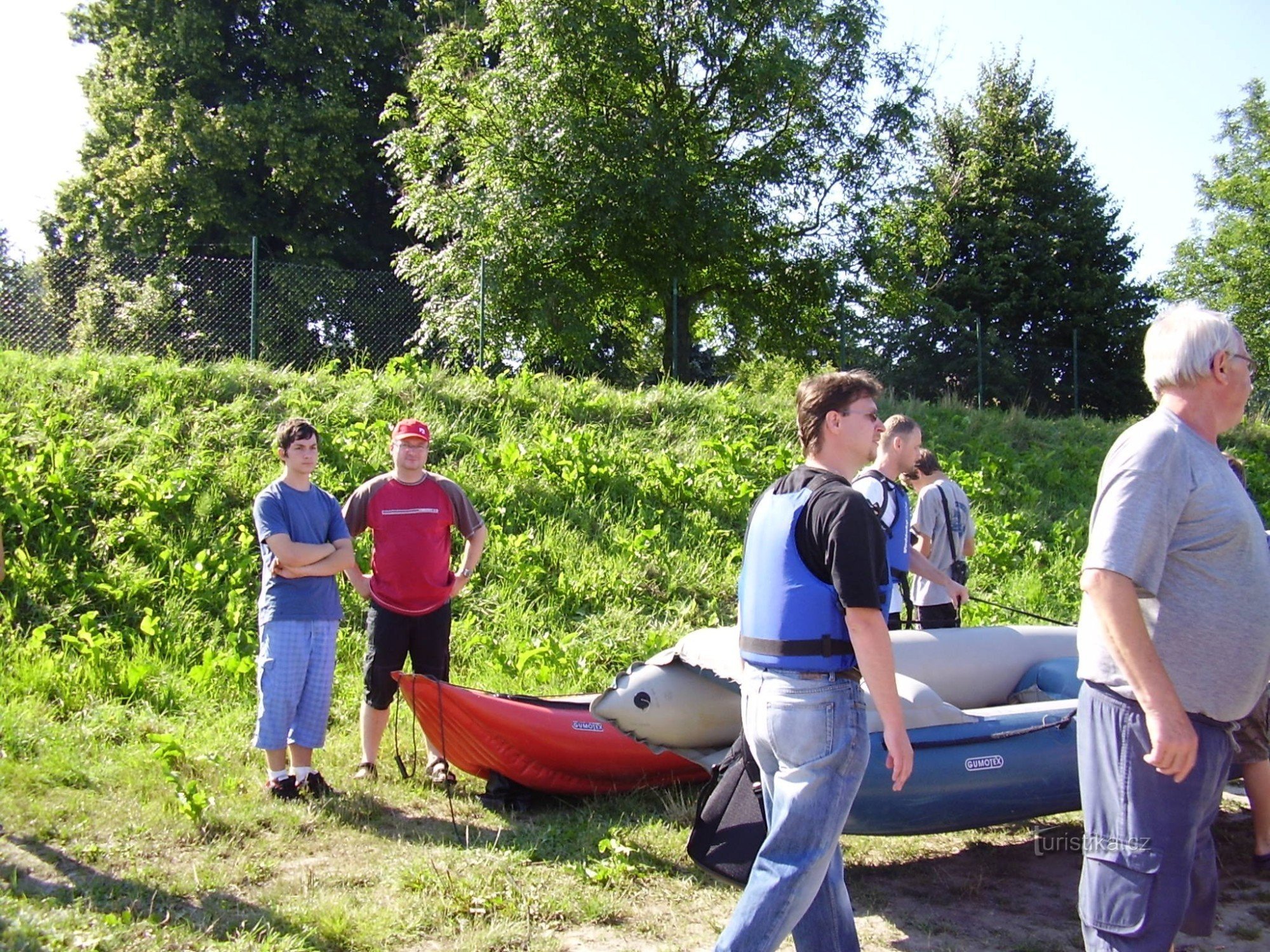 Watersporters op de Odra