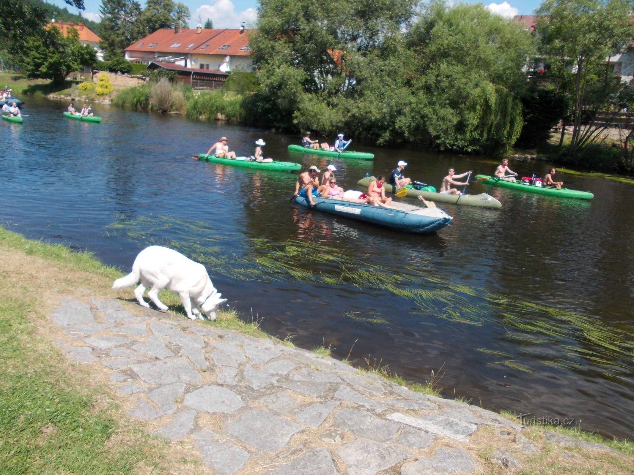 boaters on the Vltava