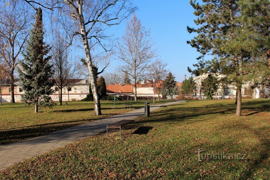 Vodňany, parcul Ioan Paul al II-lea.