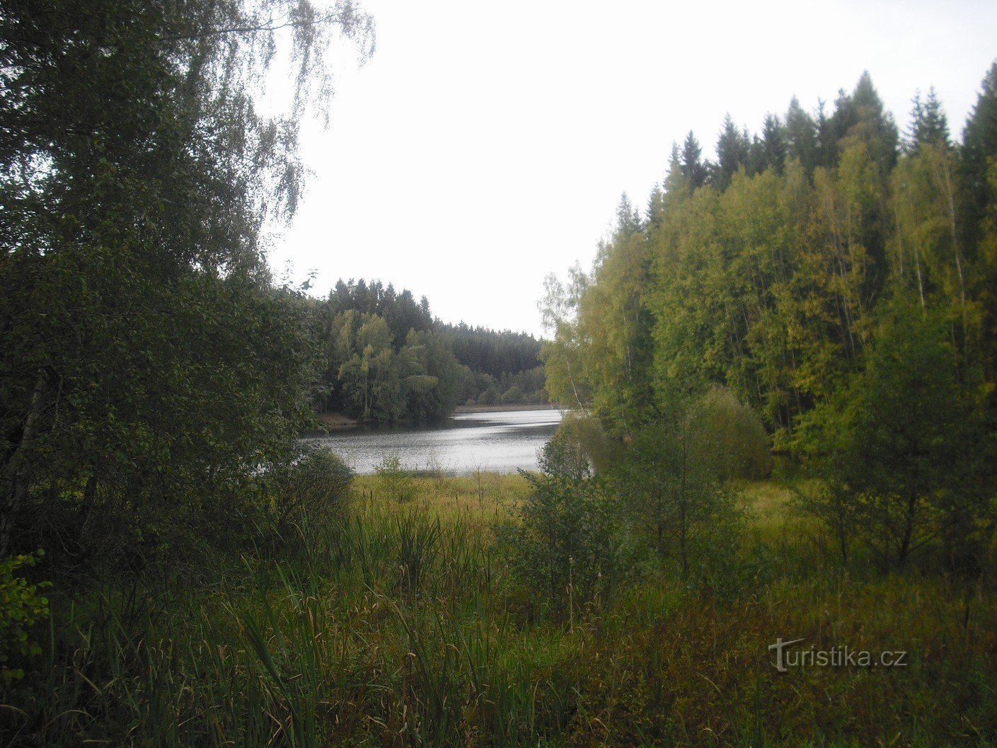 Water reservoir Bílý Halštrov near Dolní Pasek, part of the town of Aš