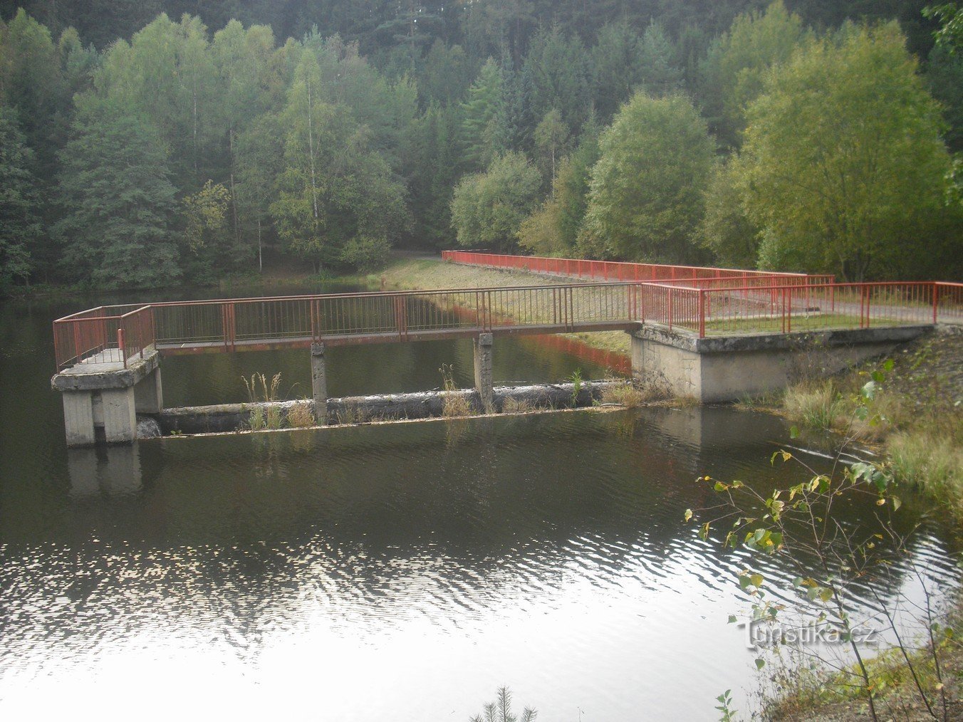 Waterreservoir Bílý Halštrov bij Dolní Pasek, onderdeel van de stad Aš