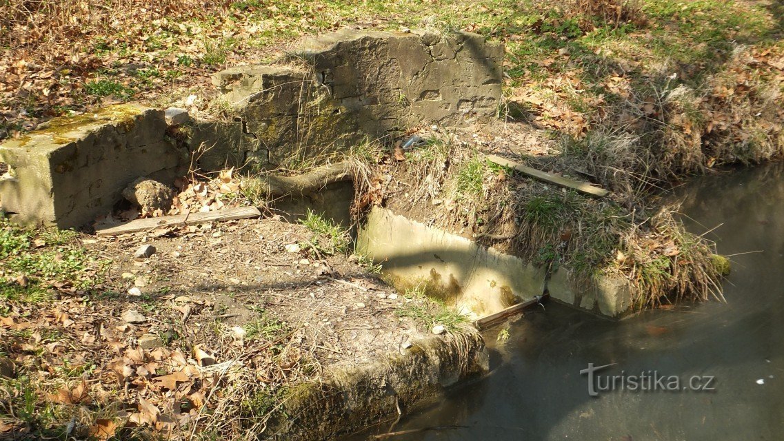 water reservoir near the filling station in Choltice