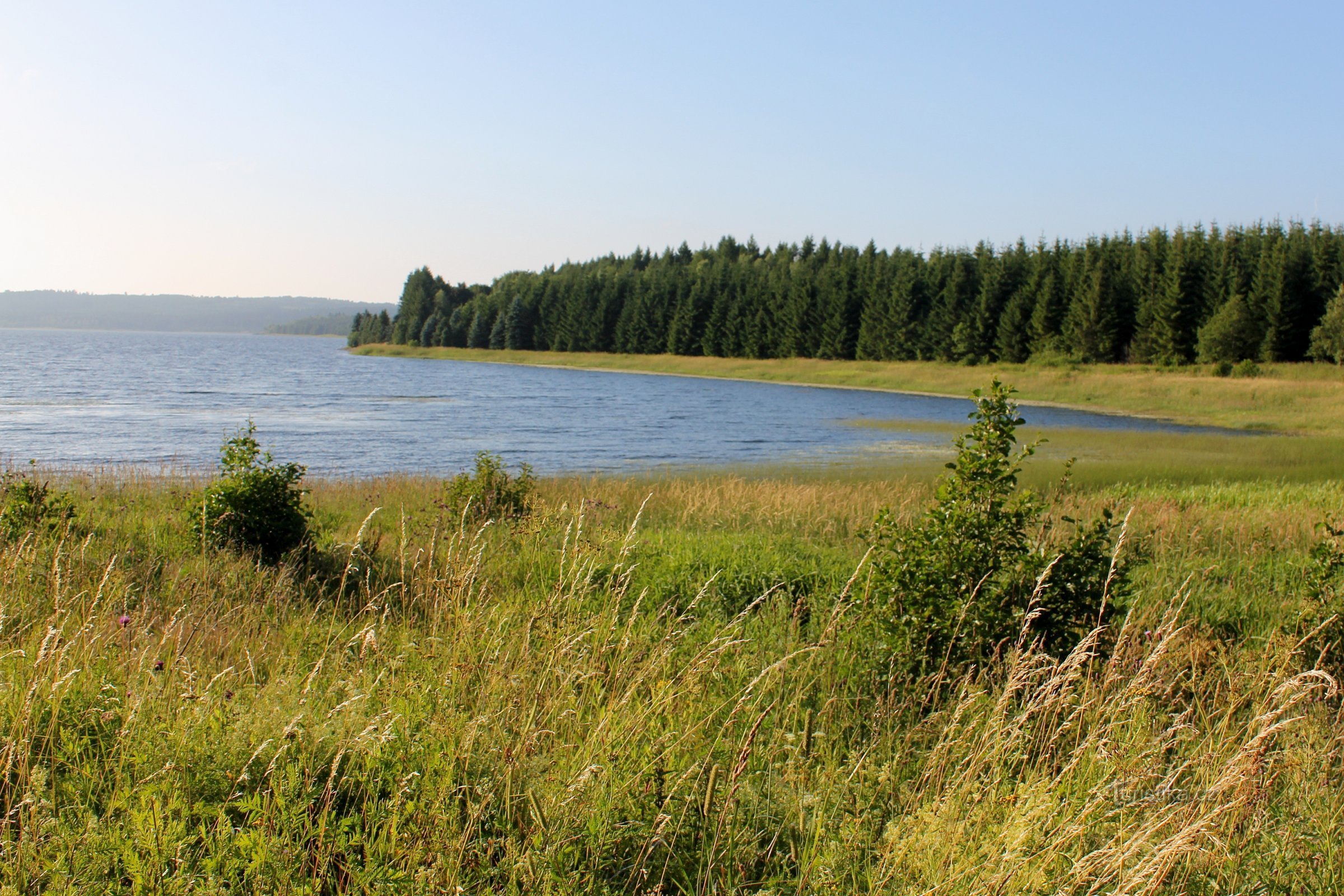 Přísečnice vandreservoir - udsigt fra syd