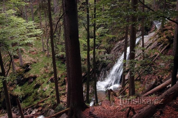 cascade: Bílá Strž, grâce aux défenseurs de la nature, vous ne voyez que ce que vous voyez lorsque le