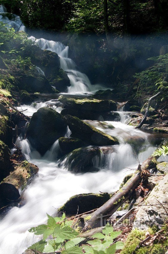 Wasserfall auf Hluboké potoc