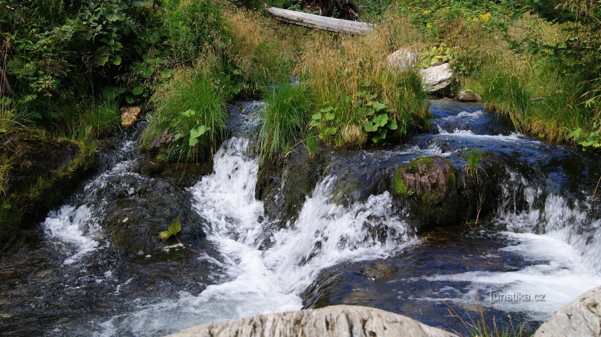 Weiße Opava-Wasserfälle
