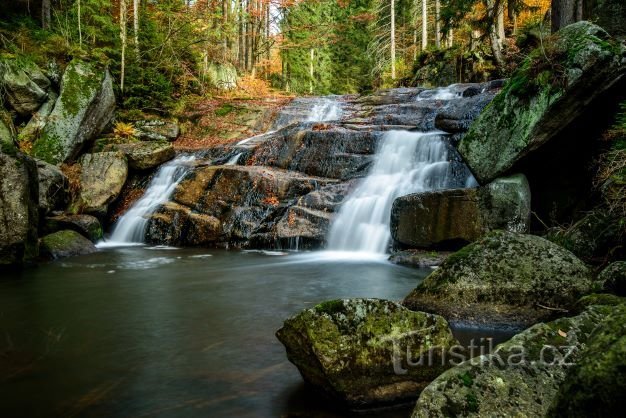 Cascadas de Černá Desná en las montañas Jizera