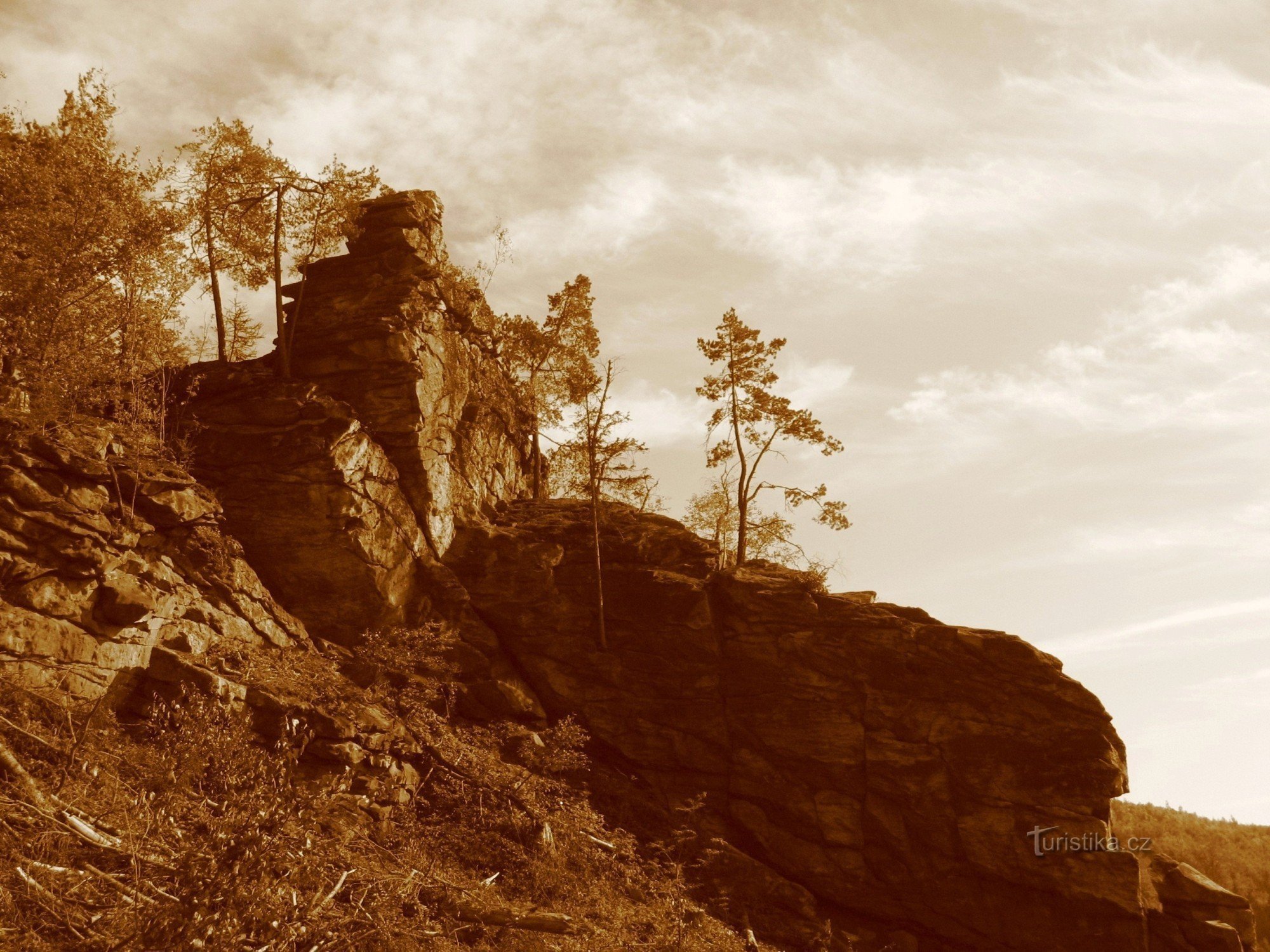 Honeycomb rock nära Šumperk