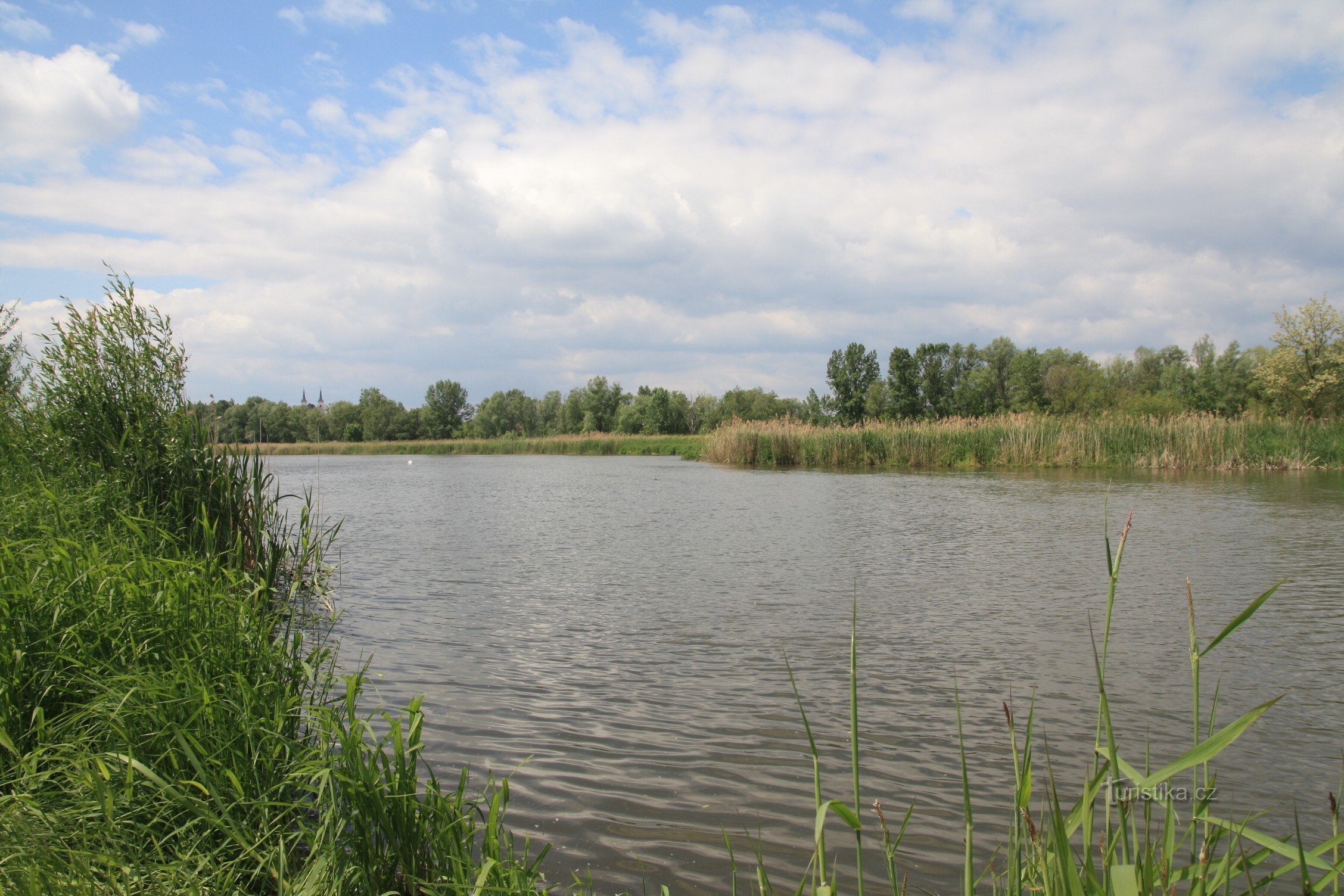 On the right, river islands on the Dyja