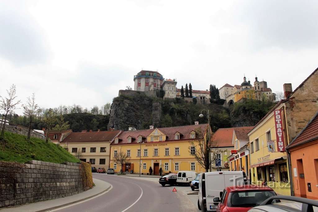 Vranov nad Dyjí, vista do castelo