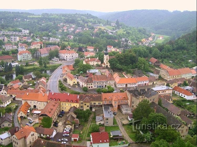 Vranov nad Dýjí: vista desde el patio del castillo