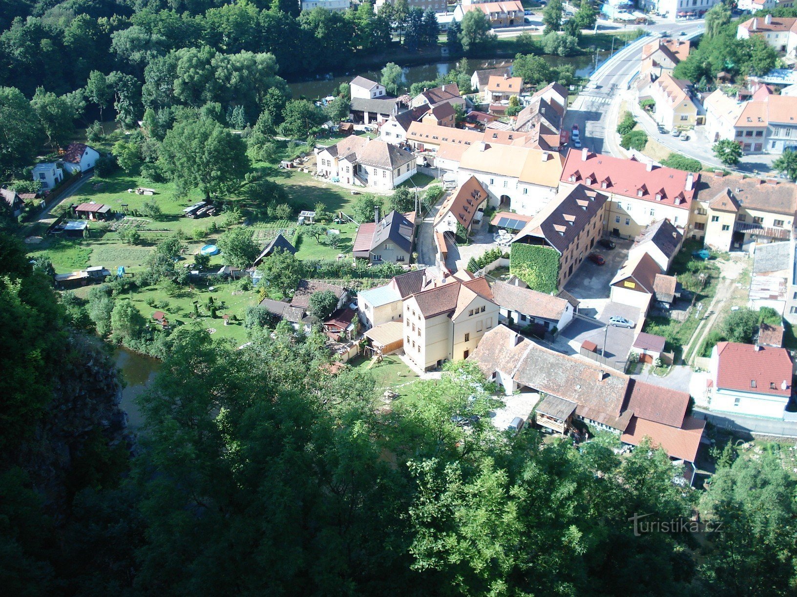 Krähenansicht von der Burg