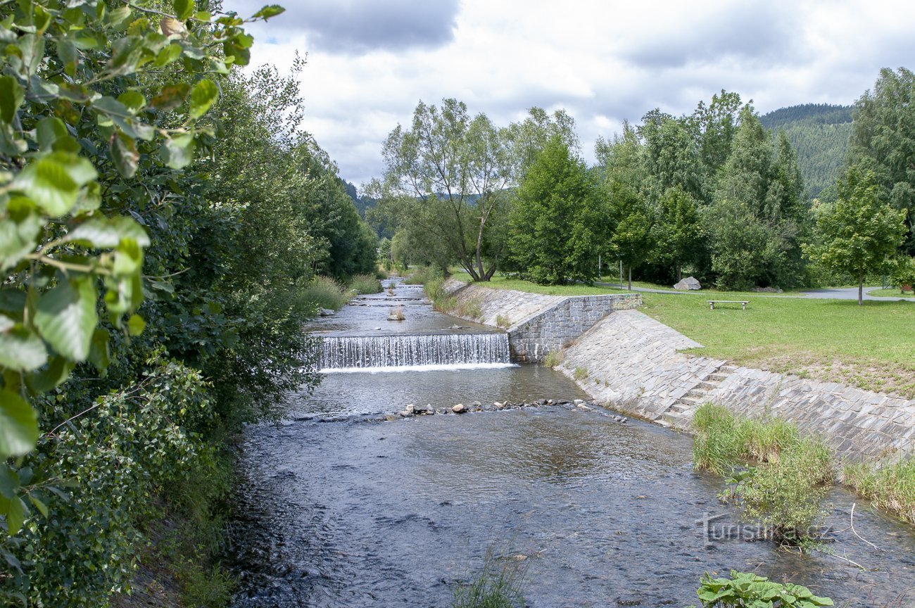 Vrbno pod Pradědem - Zusammenfluss von Opav