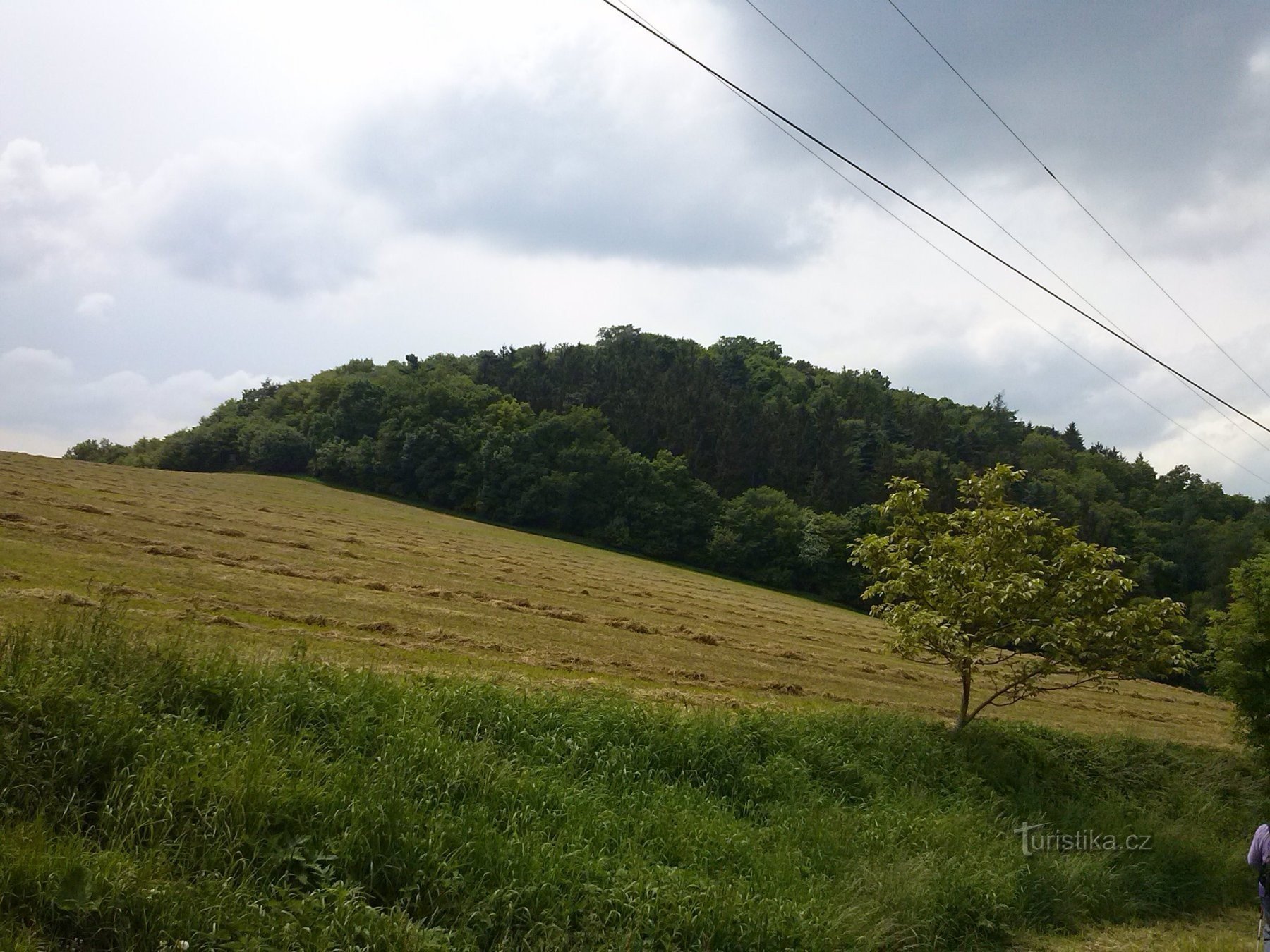 Vrch Chotyně, onde ficava o Castelo de Paradies