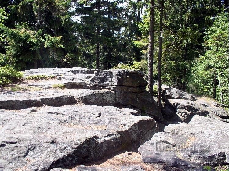 die Spitze des Teufelsfelsens - Tisůvka