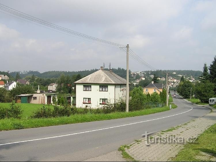 Vřesina: Vřesina - uitzicht op het dorp