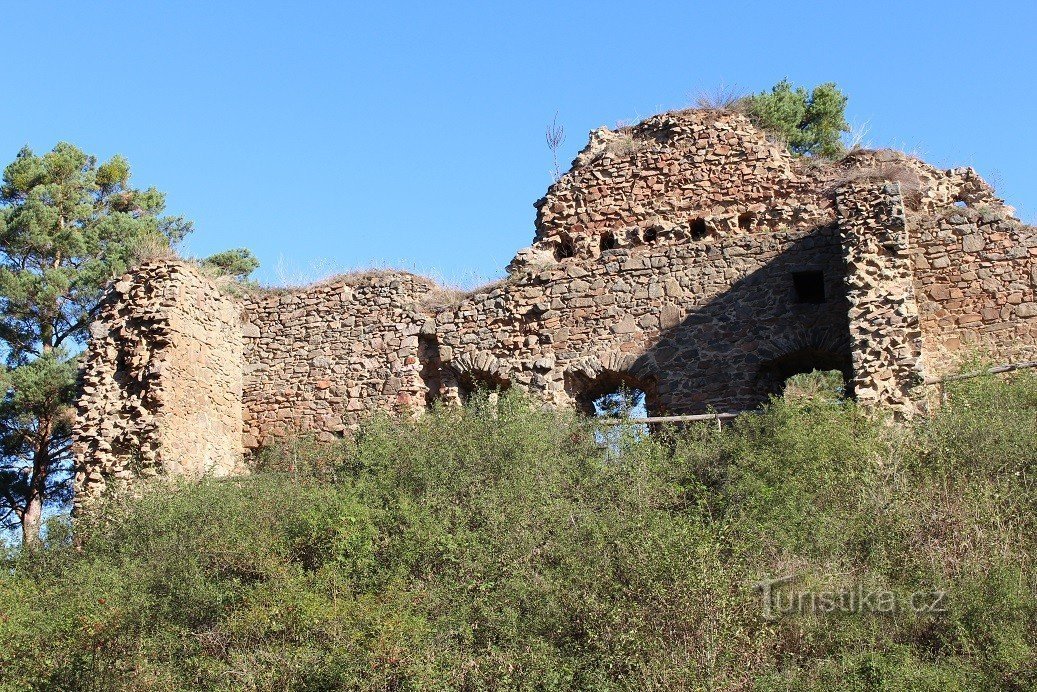 Vrškamýk, hrad od jihu