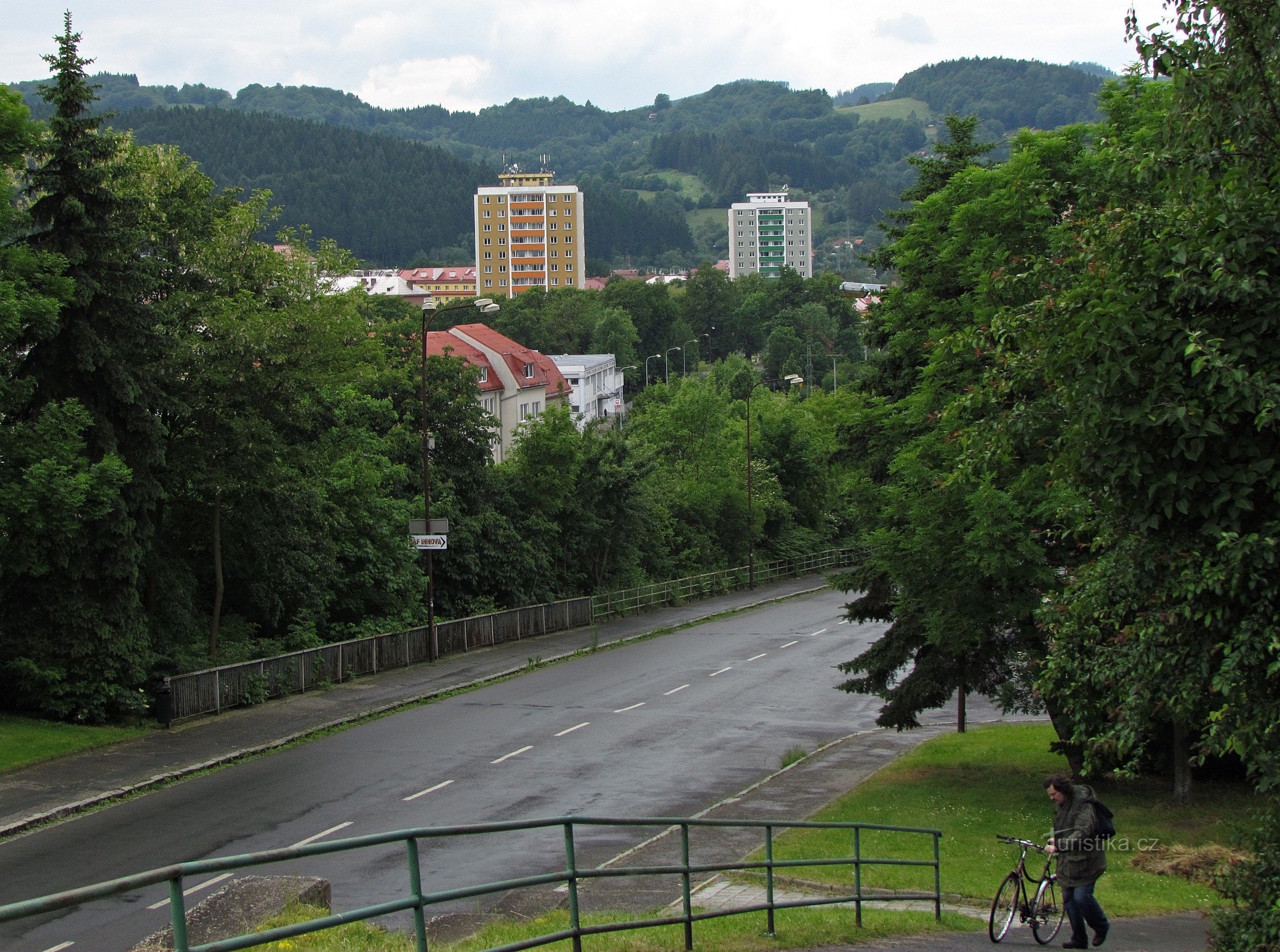 Vsetín - Pontos de interesse na Rua Palackého