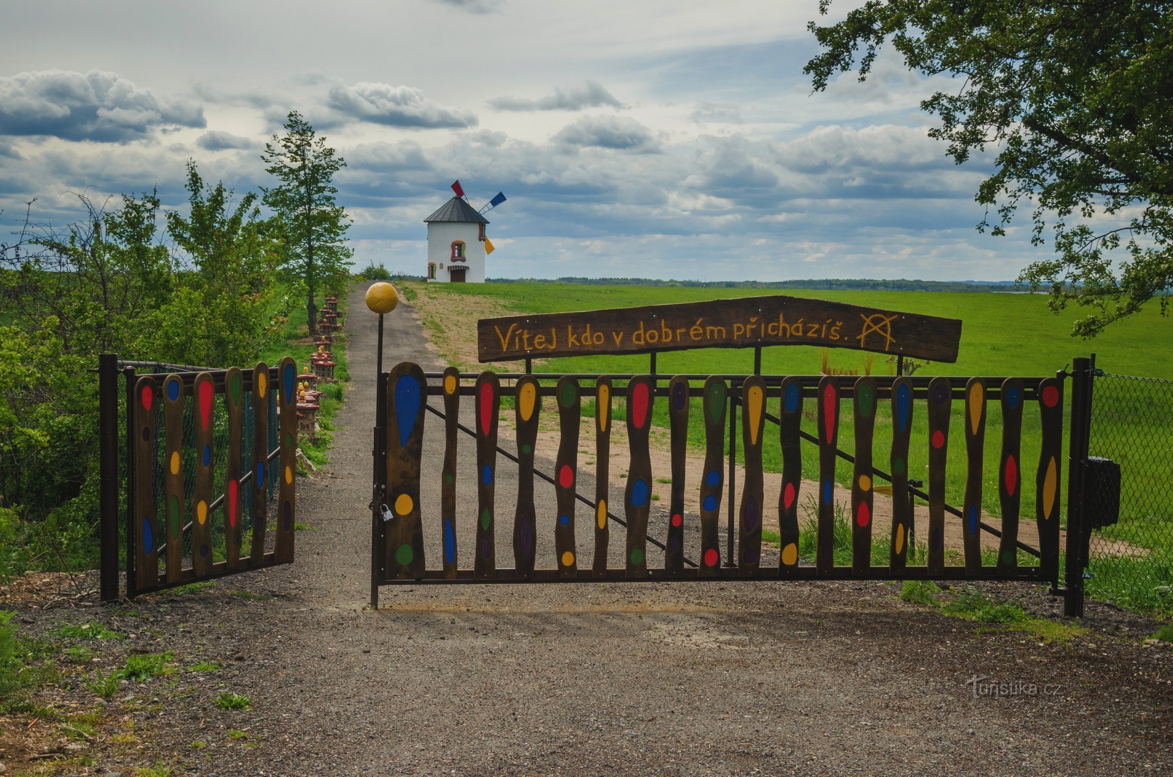 Entrée de la zone du moulin à vent de Černilov