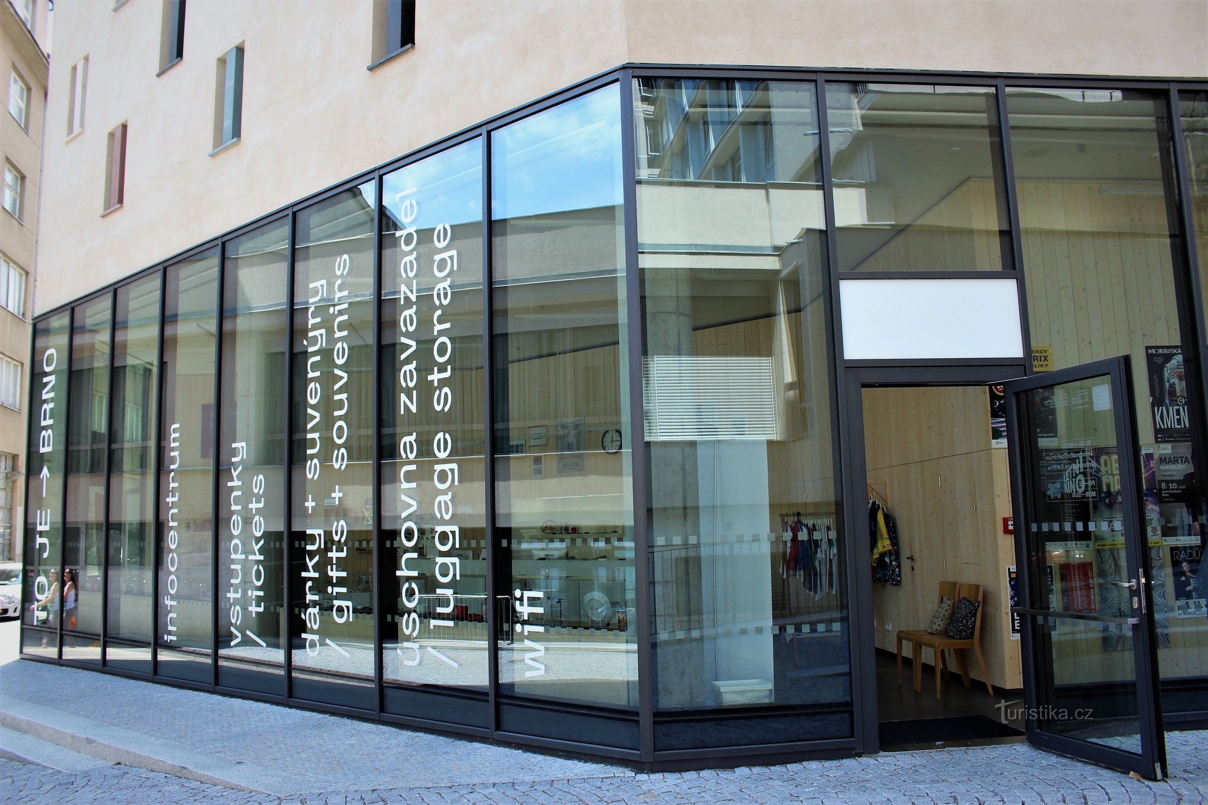 Entrance to the TO JE Brno information center on Panenská street