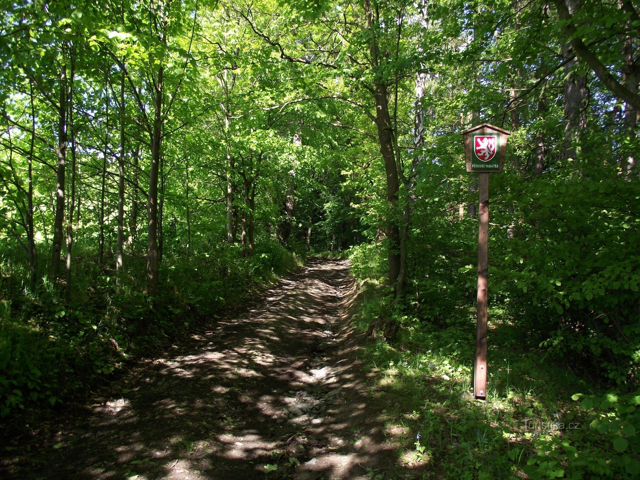 entrance to the PP area from Sobotín