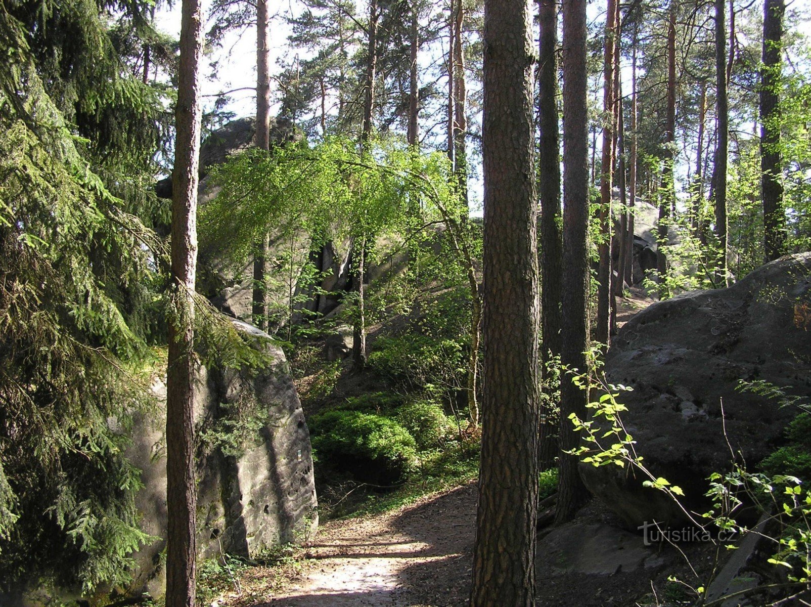 entrance to the rocks