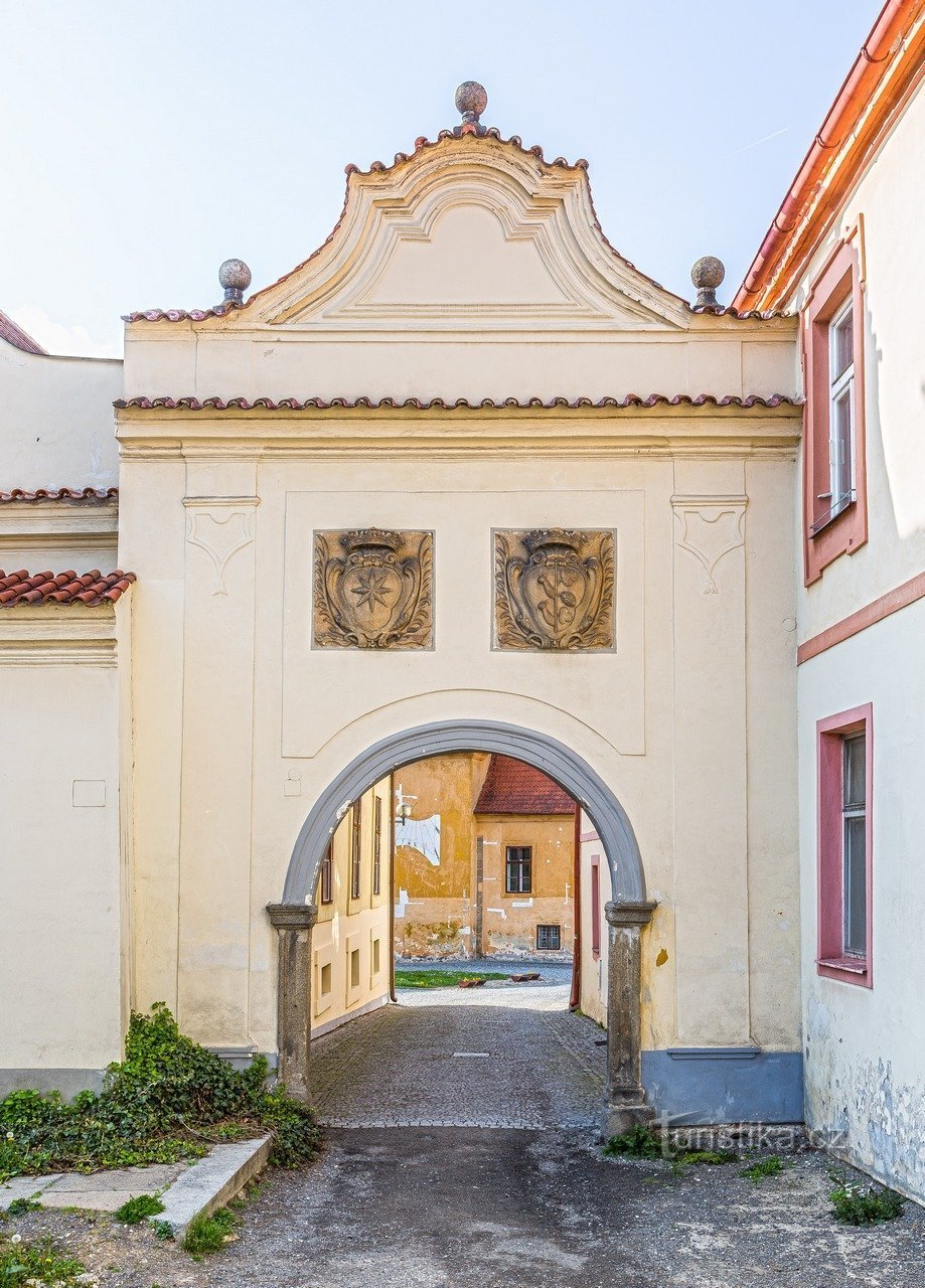 Entrance from the square