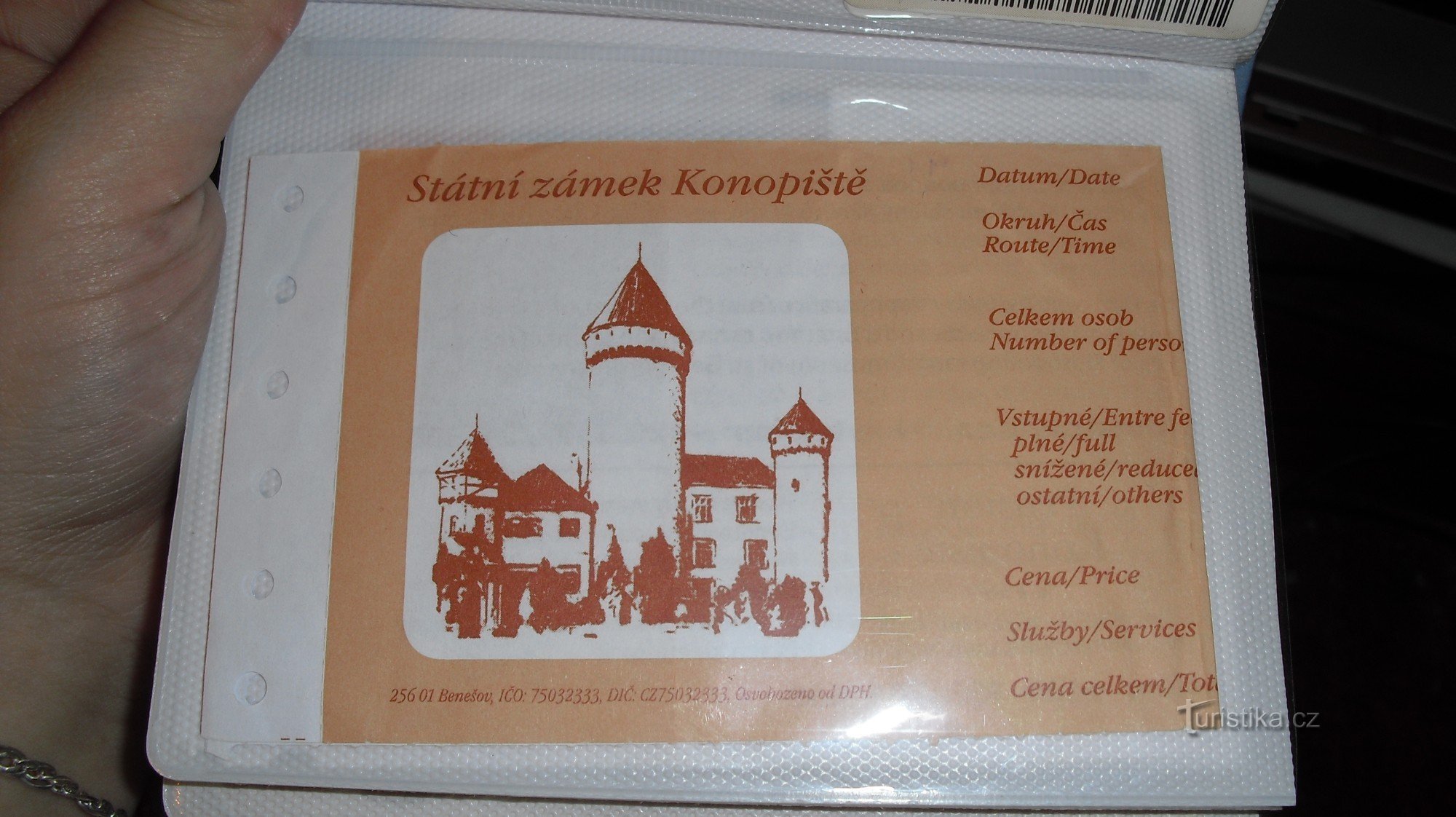 Belépőjegy a Konopiště kastélyba