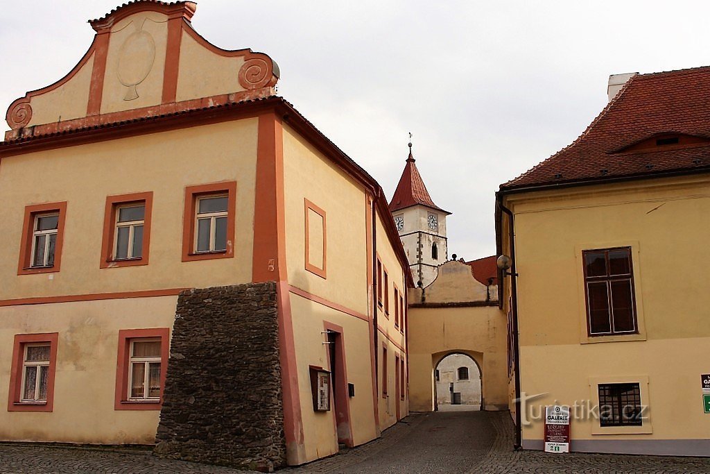 Entrance gate from the square