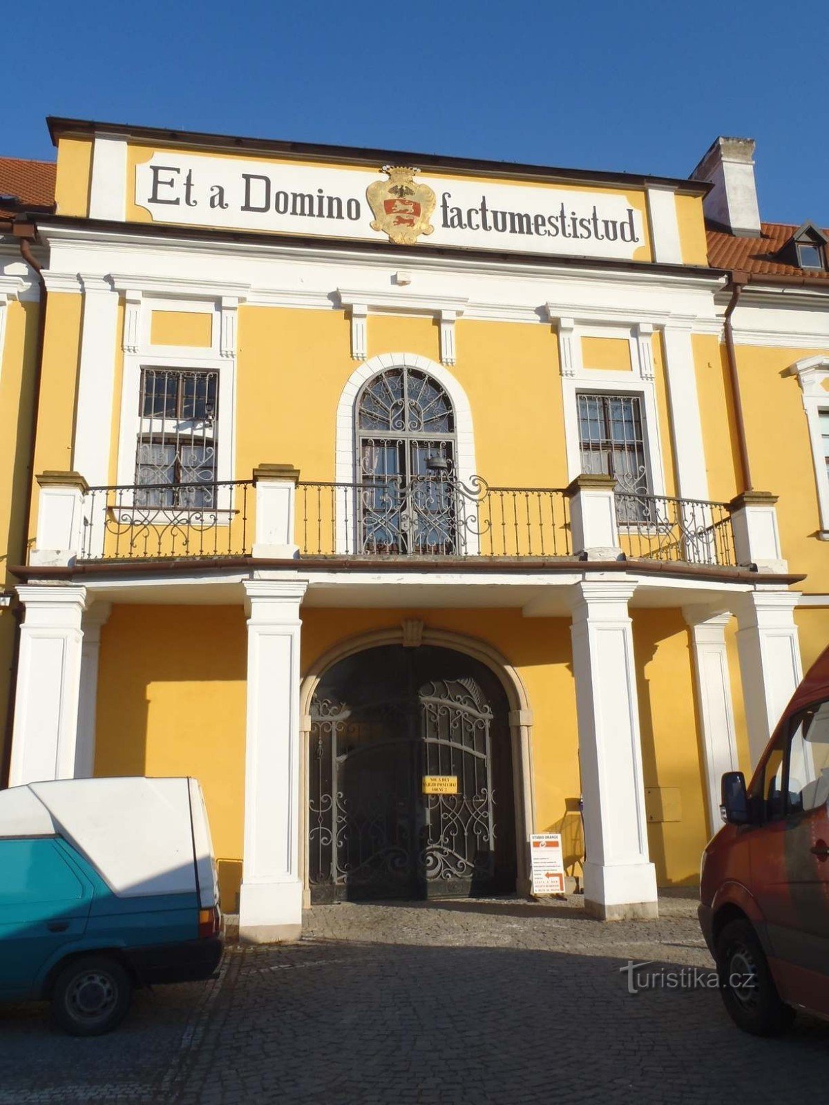 Entrance facade of Belcredi castle - 6.3.2012