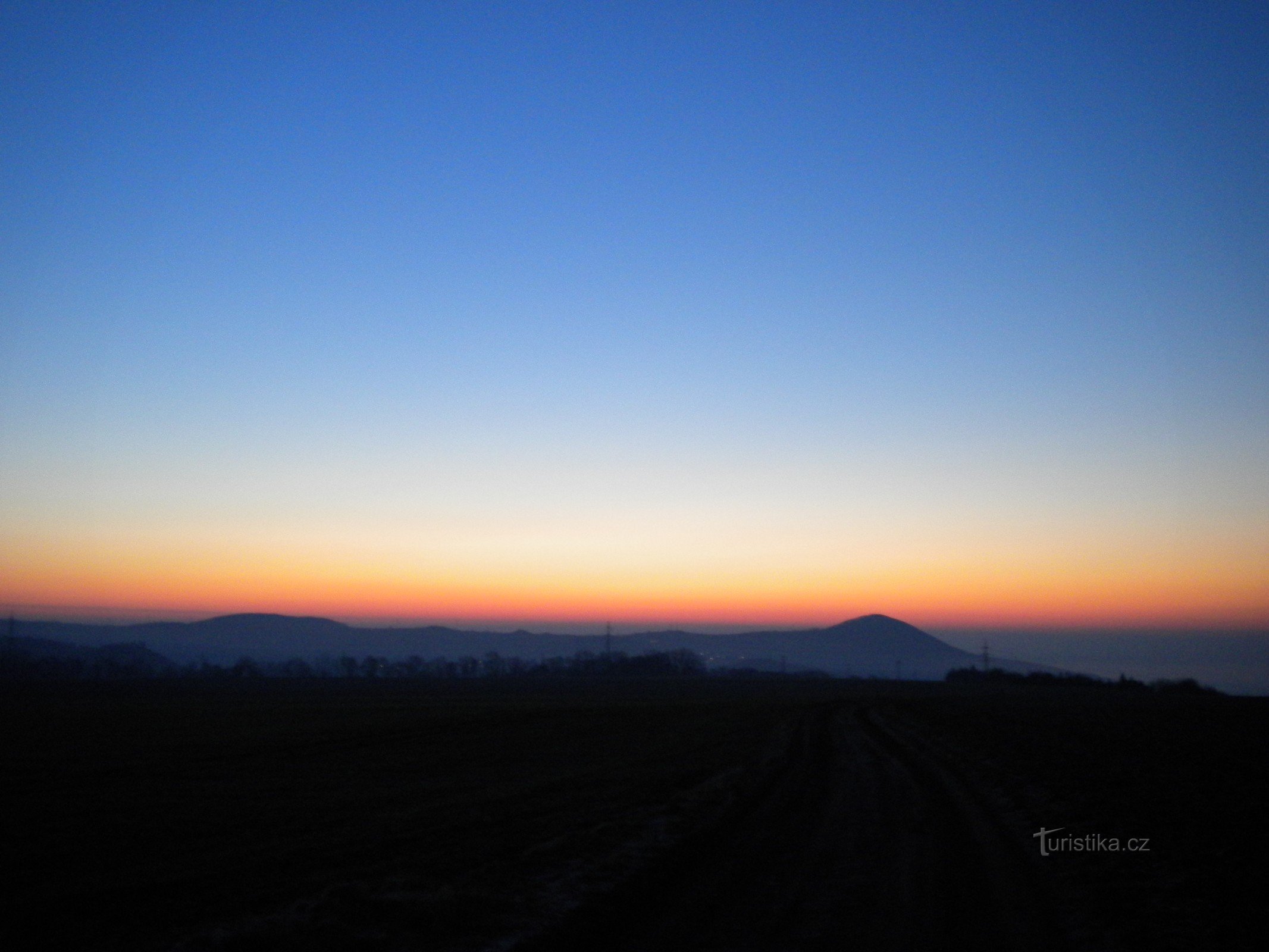 Solopgang fra Mount Dobrá (Dobraj)