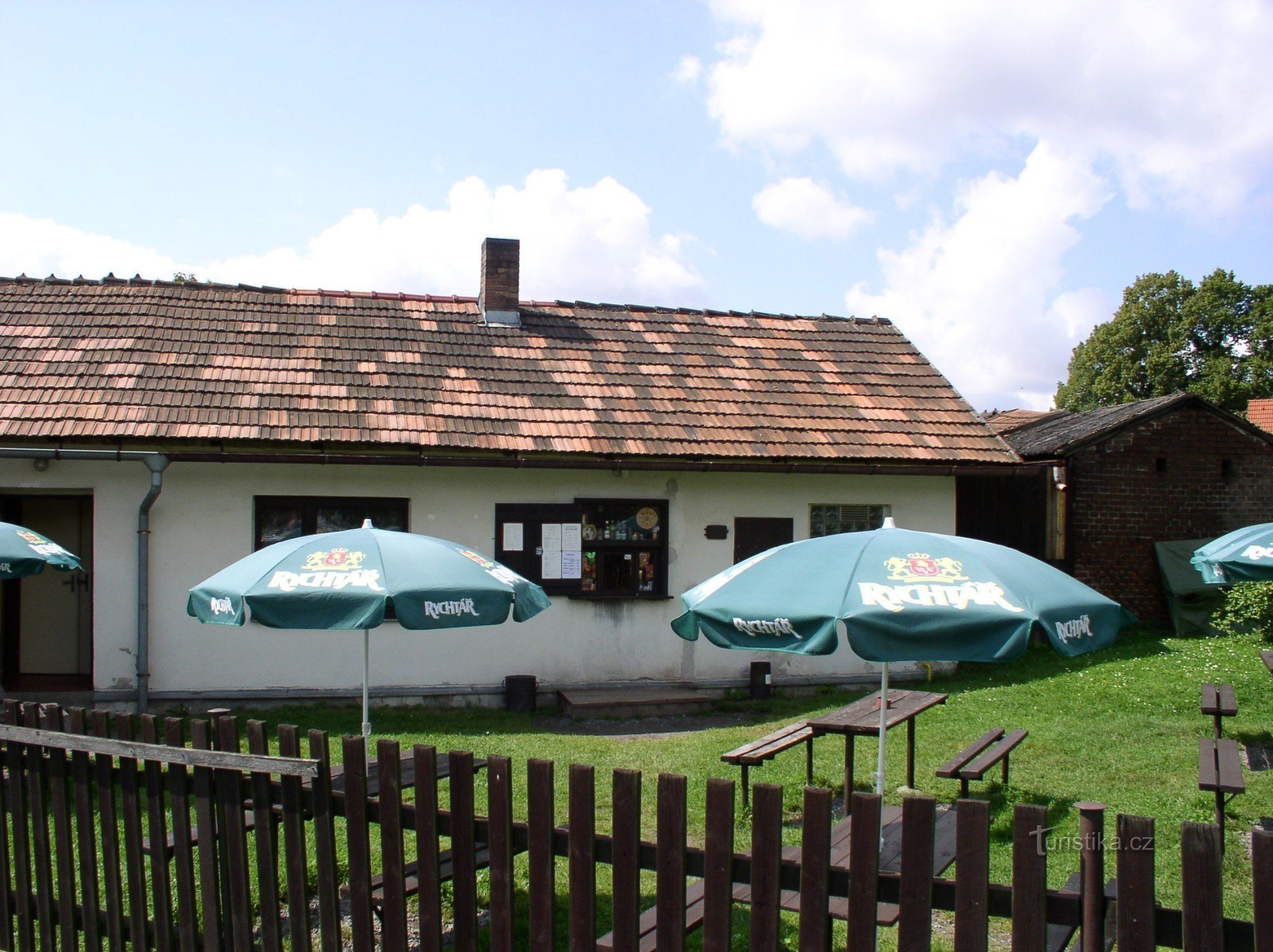 Starting point and end of the walk - refreshments At the stop in Bílek