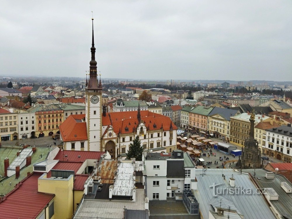 view to Horní nám. with the town hall