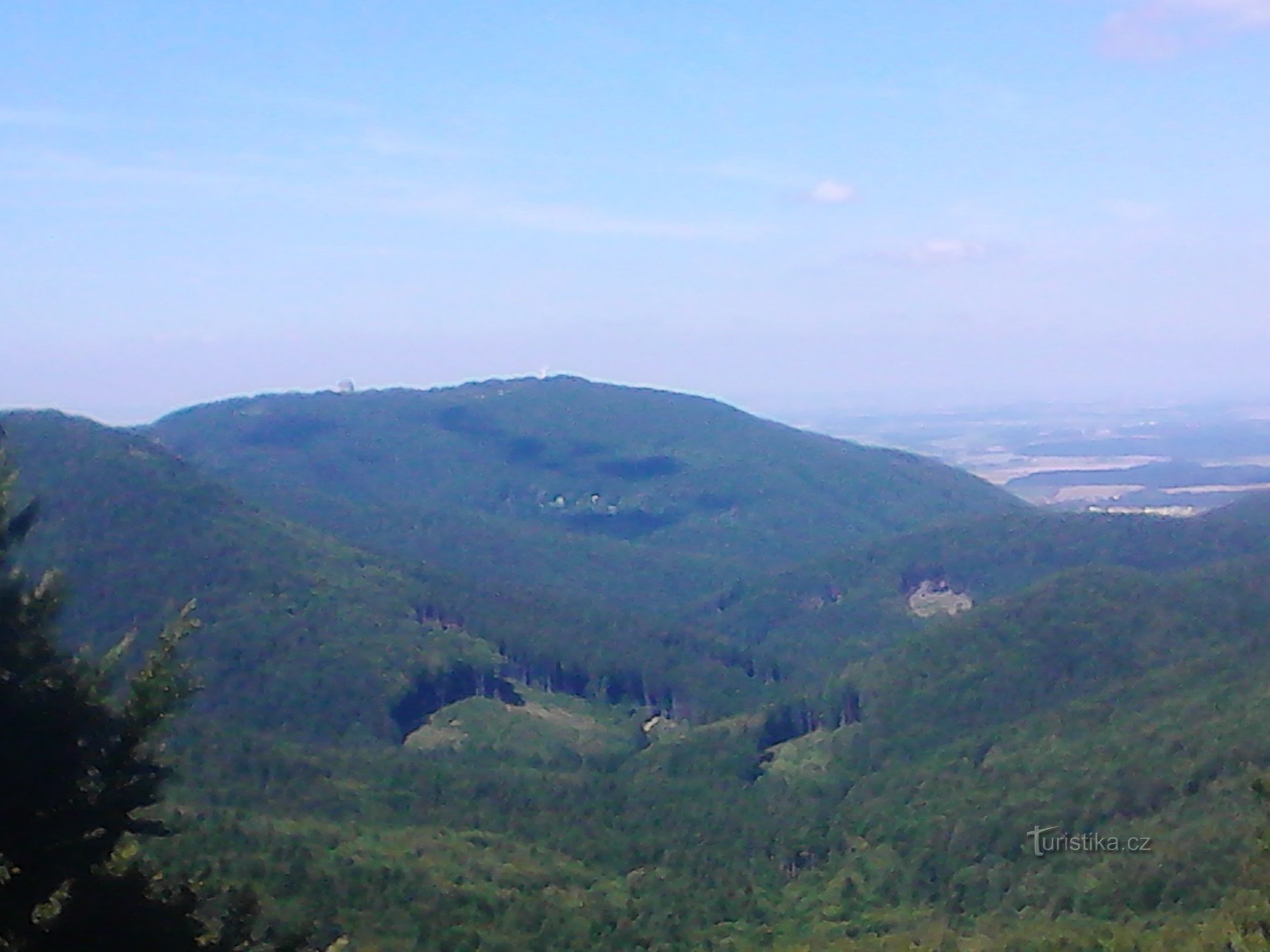 udsigt over Hostýn fra skråningen under Kyčera
