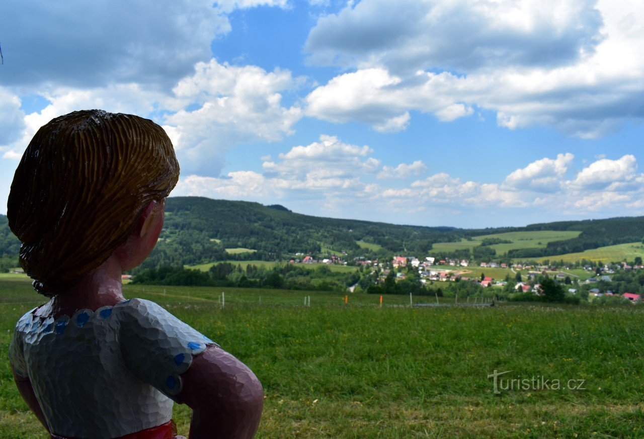 Vue de Kačenka sur les montagnes Orlické